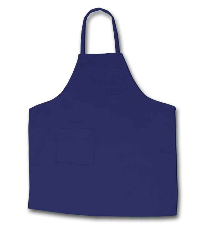 Bib Apron Navy Two-Pocket 29"L x 25.5"W